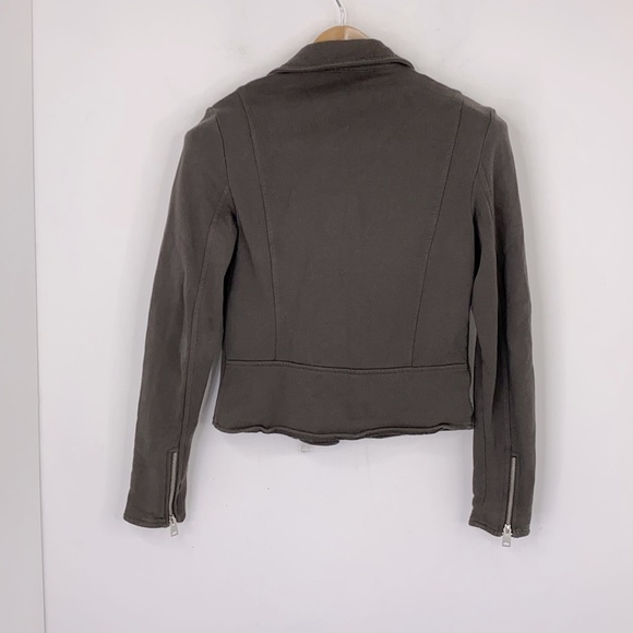 All Saints Kit Biker Sweats Moto Zip Up - Picture 2 of 8